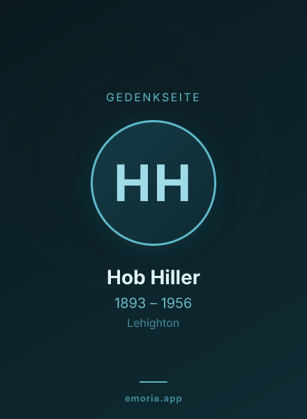 Gedenkportrait von Hob Hiller