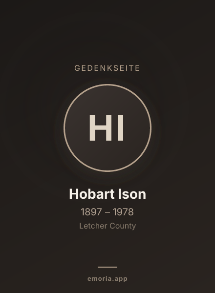 Gedenkportrait von Hobart Ison
