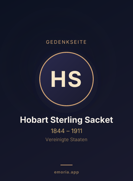 Gedenkportrait von Hobart Sterling Sacket
