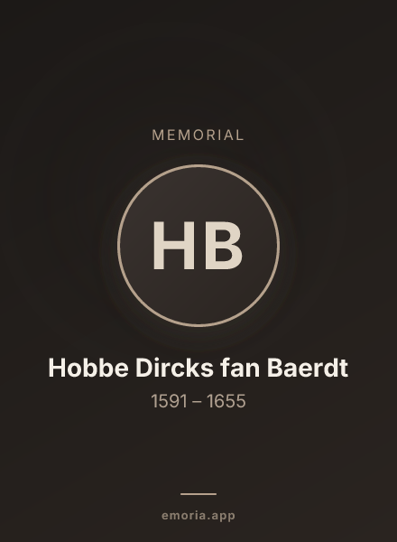 Memorial portrait of Hobbe Dircks fan Baerdt