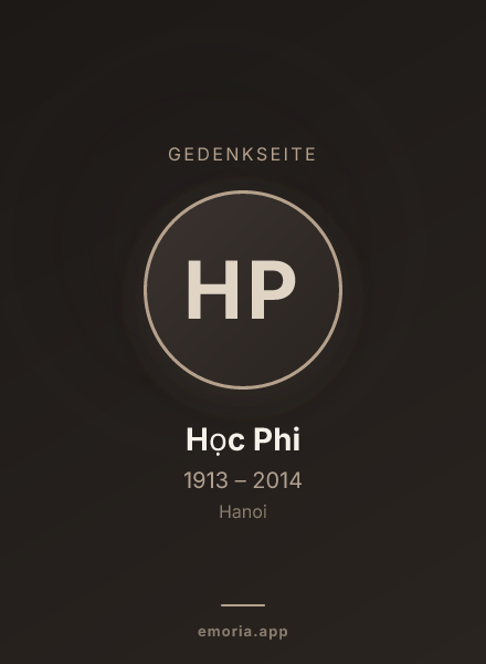 Gedenkportrait von Học Phi