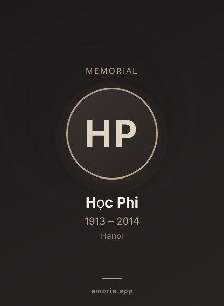 Memorial portrait of Học Phi