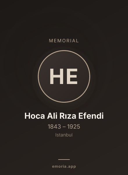 Memorial portrait of Hoca Ali Rıza Efendi