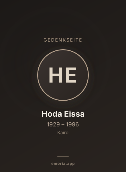 Gedenkportrait von Hoda Eissa