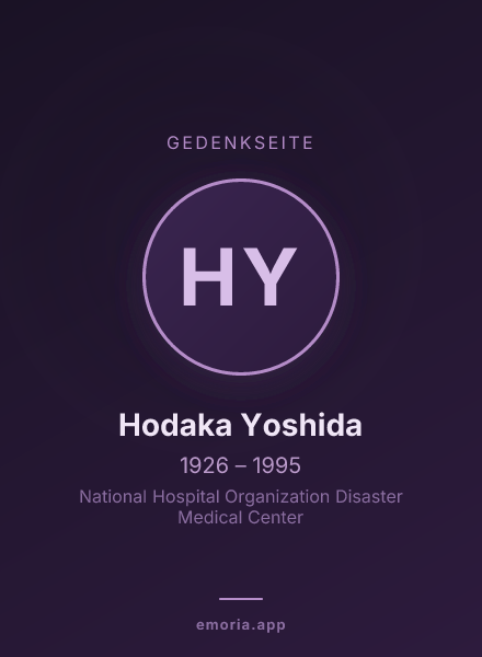 Gedenkportrait von Hodaka Yoshida