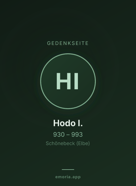 Gedenkportrait von Hodo I.