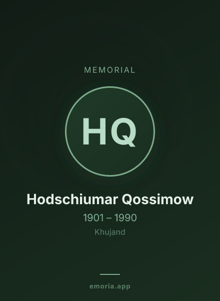 Memorial portrait of Hodschiumar Qossimow