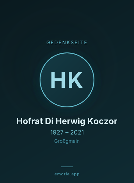 Gedenkportrait von Hofrat Di Herwig Koczor