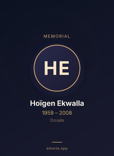 Memorial portrait of Hoïgen Ekwalla