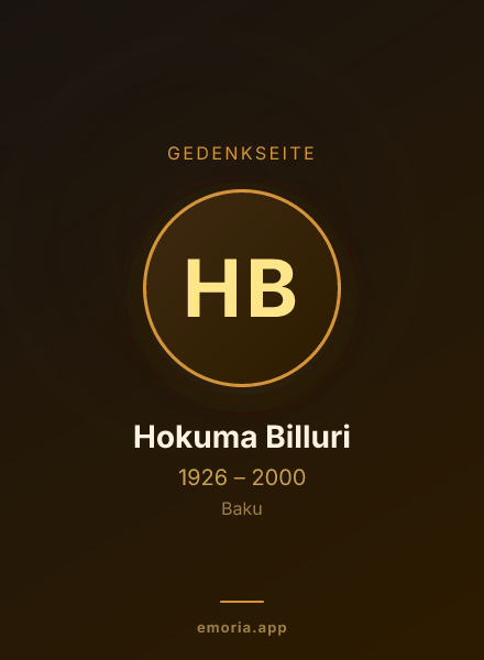 Gedenkportrait von Hokuma Billuri