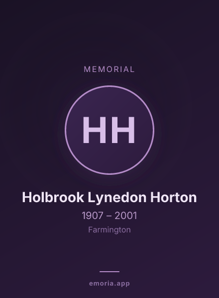 Memorial portrait of Holbrook Lynedon Horton