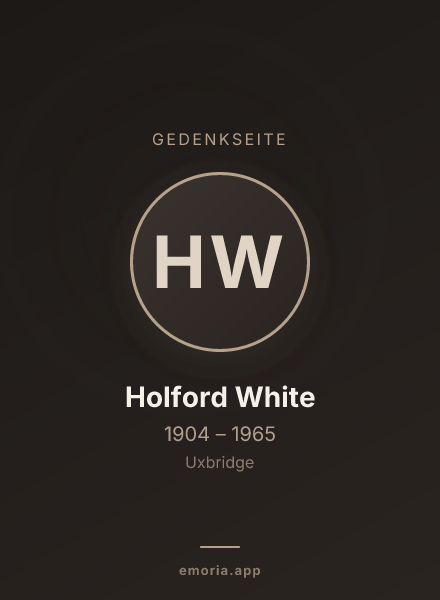 Gedenkportrait von Holford White