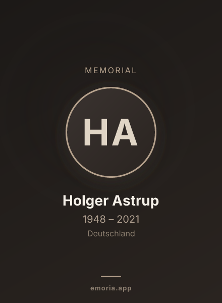 Memorial portrait of Holger Astrup