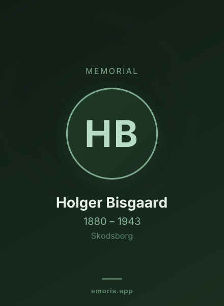 Memorial portrait of Holger Bisgaard