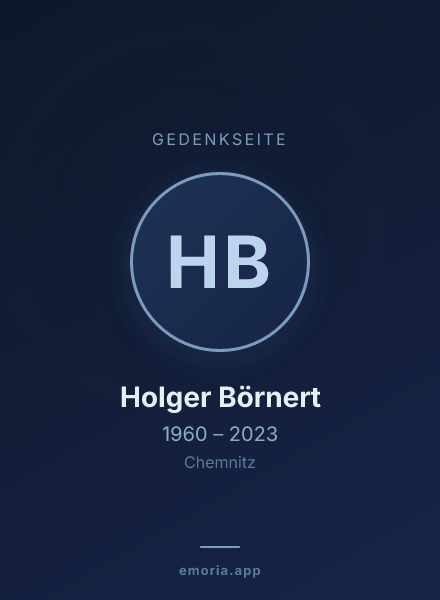 Gedenkportrait von Holger Börnert