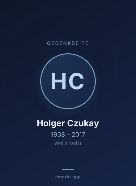 Gedenkportrait von Holger Czukay