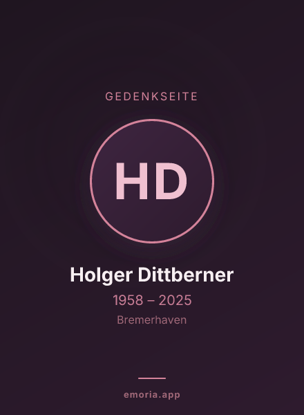 Gedenkportrait von Holger Dittberner