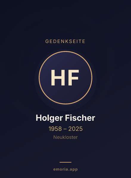 Gedenkportrait von Holger Fischer
