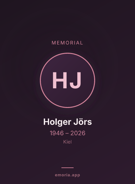 Memorial portrait of Holger Jörs