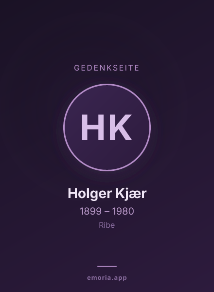 Gedenkportrait von Holger Kjær