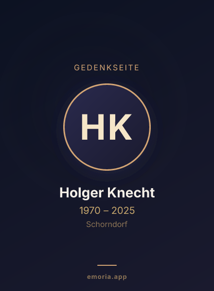 Gedenkportrait von Holger Knecht