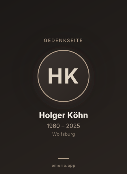Gedenkportrait von Holger Köhn