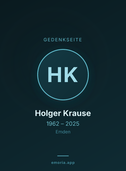 Gedenkportrait von Holger Krause