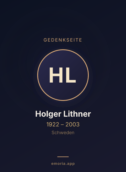 Gedenkportrait von Holger Lithner
