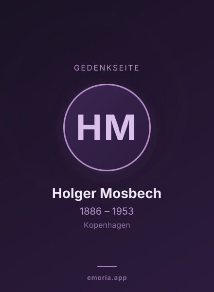 Gedenkportrait von Holger Mosbech