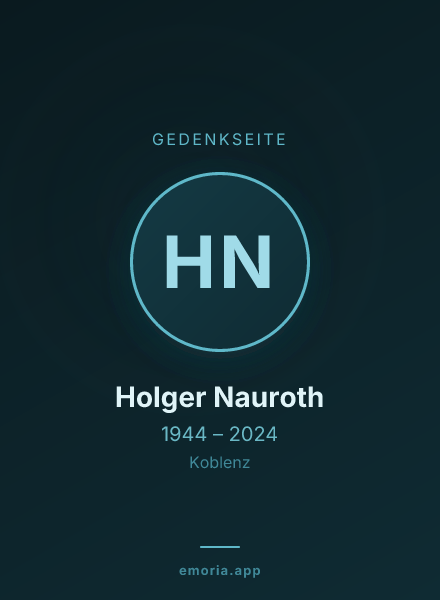 Gedenkportrait von Holger Nauroth