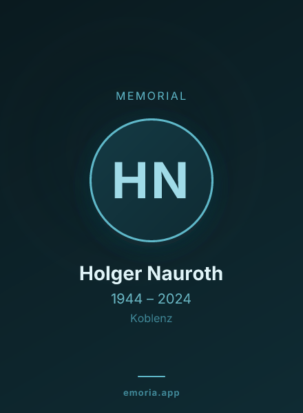 Memorial portrait of Holger Nauroth