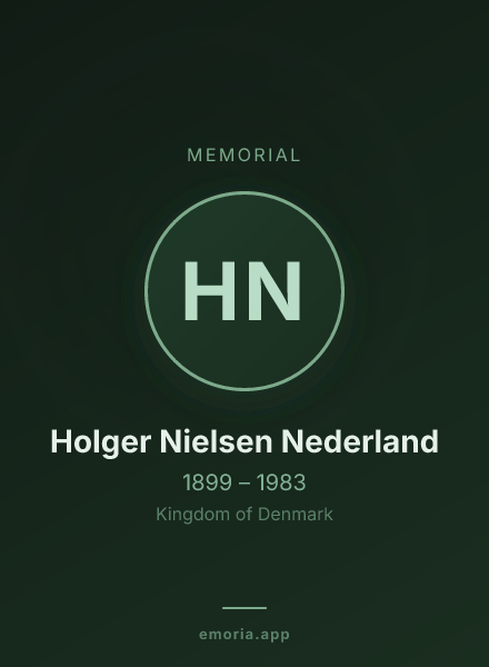 Memorial portrait of Holger Nielsen Nederland
