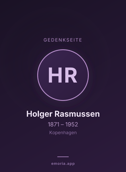 Gedenkportrait von Holger Rasmussen