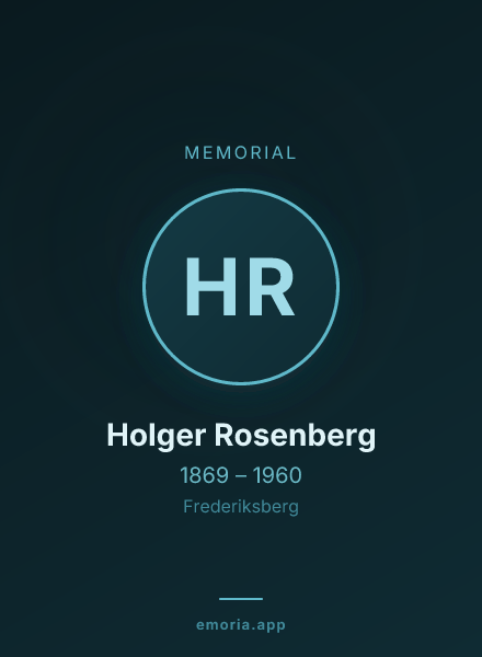 Memorial portrait of Holger Rosenberg