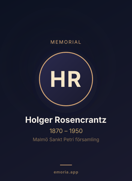 Memorial portrait of Holger Rosencrantz