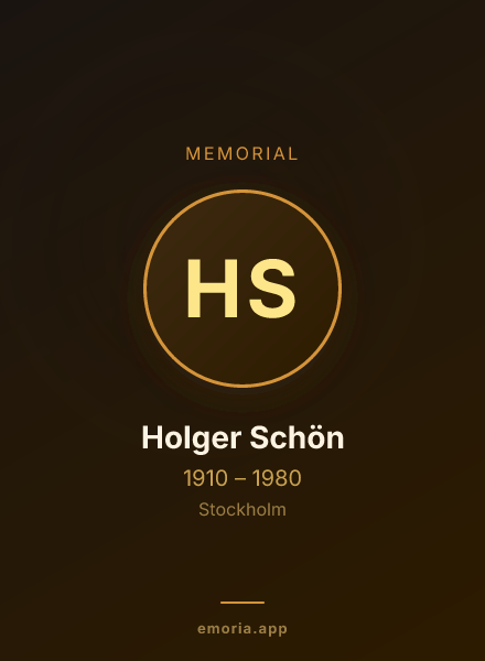 Memorial portrait of Holger Schön