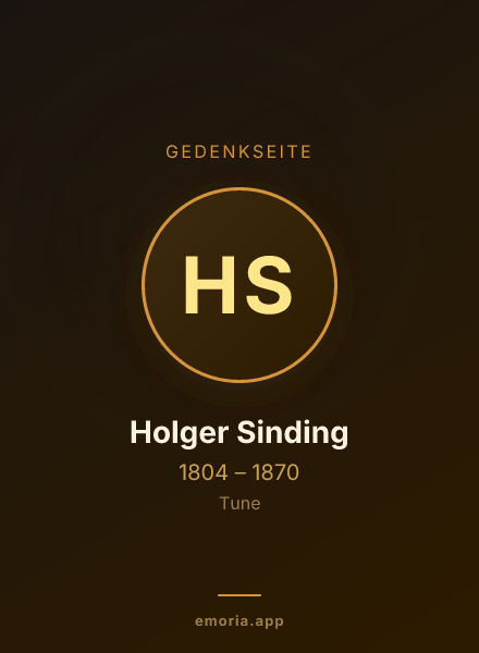Gedenkportrait von Holger Sinding
