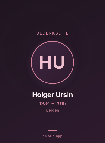 Gedenkportrait von Holger Ursin