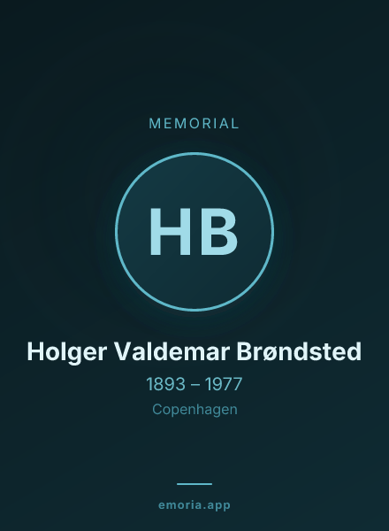 Memorial portrait of Holger Valdemar Brøndsted
