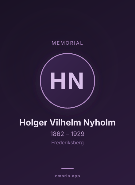 Memorial portrait of Holger Vilhelm Nyholm