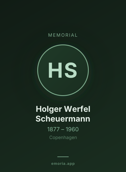 Memorial portrait of Holger Werfel Scheuermann