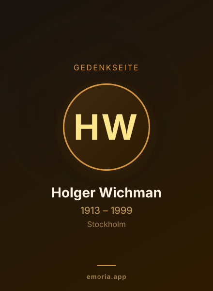 Gedenkportrait von Holger Wichman