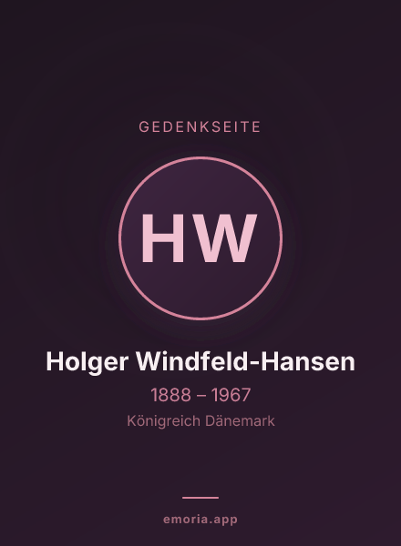 Gedenkportrait von Holger Windfeld-Hansen