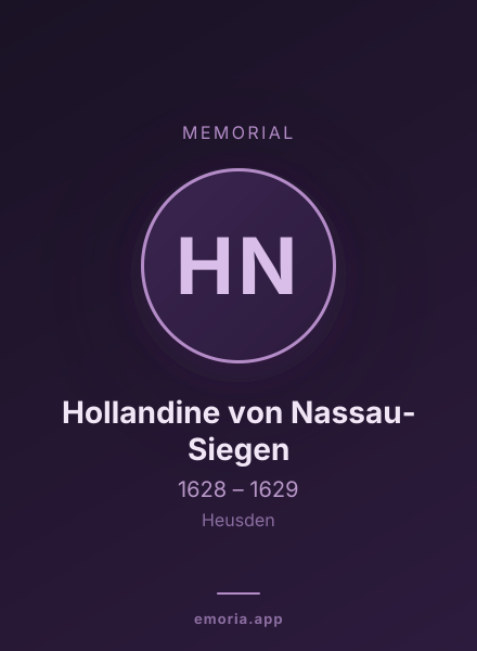 Memorial portrait of Hollandine von Nassau-Siegen