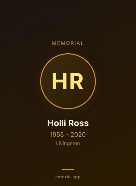 Memorial portrait of Holli Ross
