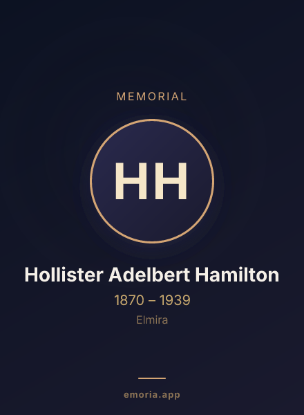 Memorial portrait of Hollister Adelbert Hamilton