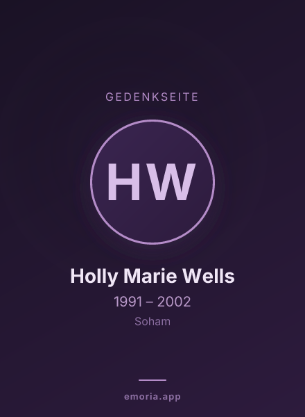 Gedenkportrait von Holly Marie Wells