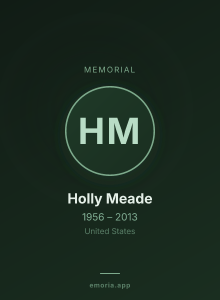 Memorial portrait of Holly Meade