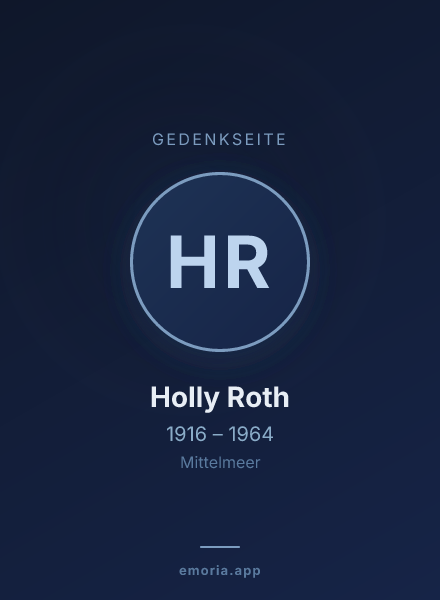Gedenkportrait von Holly Roth