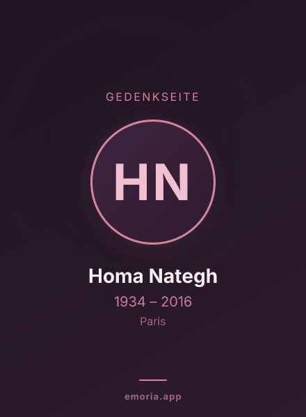 Gedenkportrait von Homa Nategh